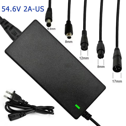 42V 54.6V 2A Battery Power Adapters For Lithium Battery Pack AC100-240V 36V 48V 2A Lithium Battery Charger 5 Plugs EU / US Plug