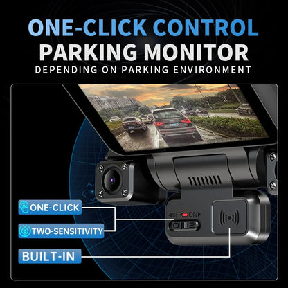 XUOIB I9pro-WB 4CH 360° Dash Cam 4'' Touch Screen 4K/2K Front for Car DVR Camera 24H Parking Mode GPS WiFi Recorder Night Vision
