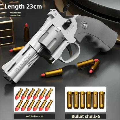 Continuous Firing ZP5 357 Revolver Launcher Pistol Soft Dart Bullet Toy Gun for Kids Adults CS Outdoor Battle Game Play