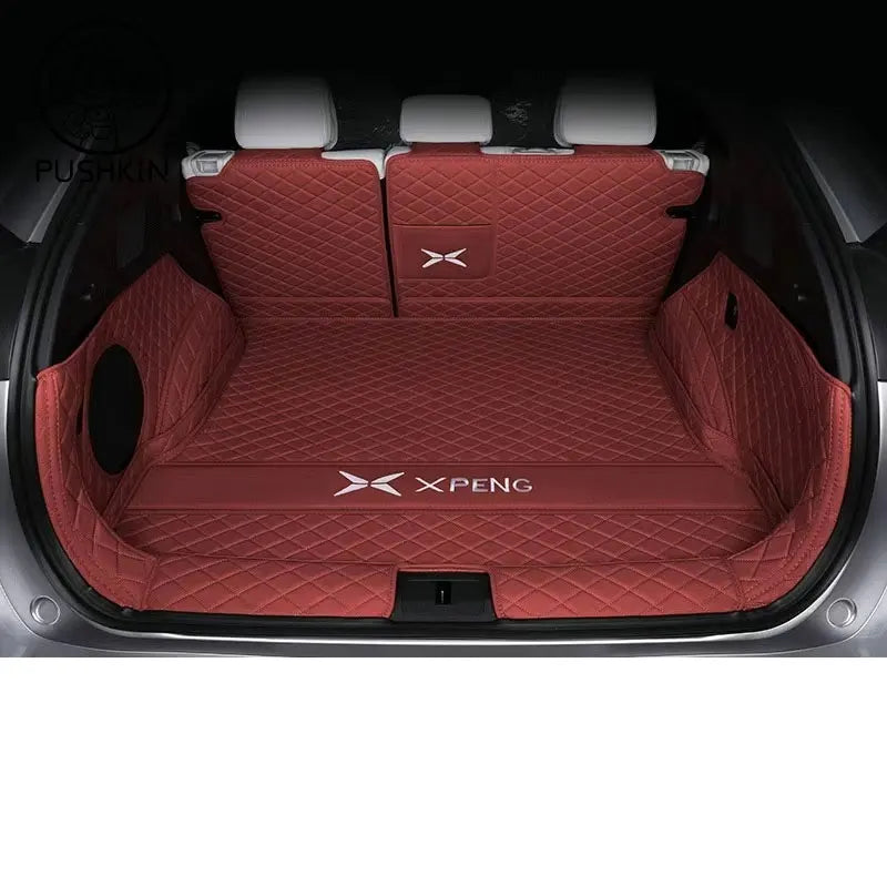 For Xpeng G6 2026 2025 2024 Car Boot Mat Rear Trunk Liner Cargo Protection Leather Trunk Mat Interior Modification Accessories