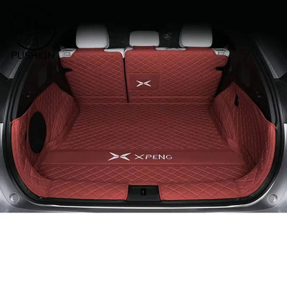 For Xpeng G6 2026 2025 2024 Car Boot Mat Rear Trunk Liner Cargo Protection Leather Trunk Mat Interior Modification Accessories