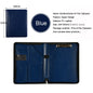 Executive Business A4 Leather Portfolio Folder Clipboard for Zippered Desk Organizer Document Briefcase Calculator for Office