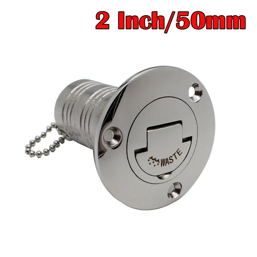 AD New Stainless Steel 316 Deck Filler GAS DIESEL FUEL WASTE WATER 38mm 50mm Mirror Polish Marine Boat Hardware Deck Filler Cap