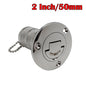 AD New Stainless Steel 316 Deck Filler GAS DIESEL FUEL WASTE WATER 38mm 50mm Mirror Polish Marine Boat Hardware Deck Filler Cap
