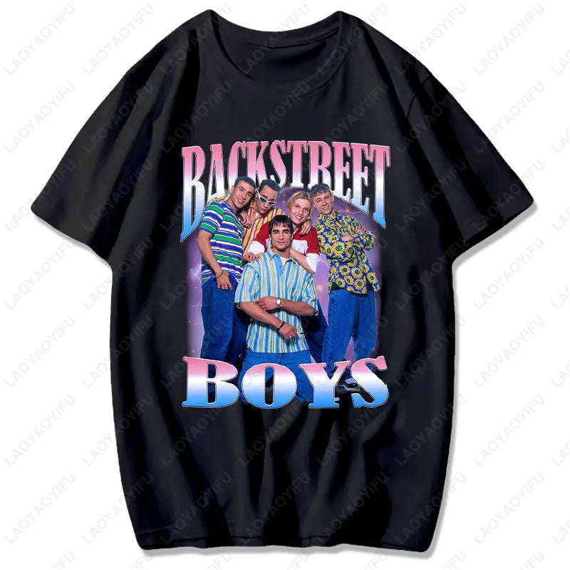 Backstreet Boys Millennium Tour Music Vintage Tshirt Men Women Hipster Popular Tops Summer Fashion Streetwear Unisex Tees Gift