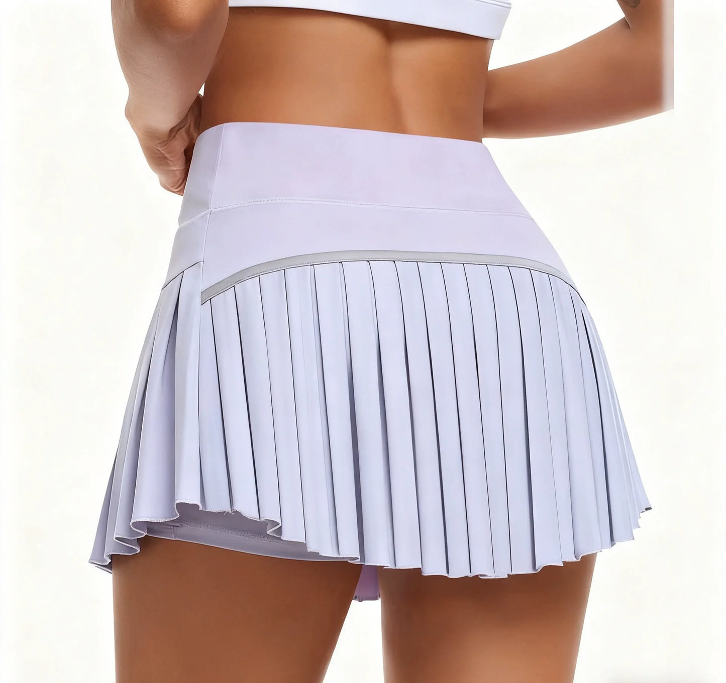 Fashion New Summer Sports Shorts Women Pleated Mini Skirt Anti Glare Short Skirt Running Outdoor Fitness Breathable Tennis Skirt