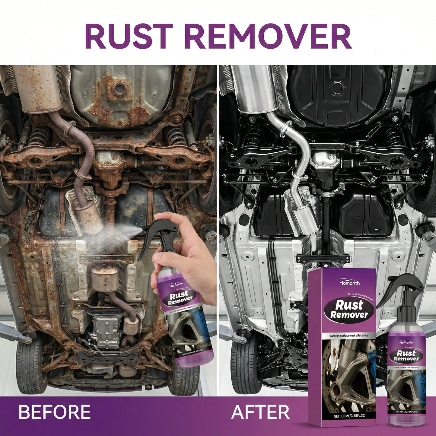 New Universal Rust Remover Spray Powerful Formula Efficient Prevents Re Rusting Fast Cleaning for Ships Cars