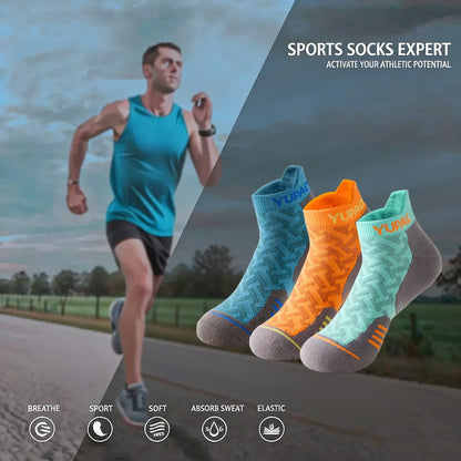 1/3 Pairs New Men's Professional Sports Short Socks Thick Towel Quick Dry Wicks Men's Fitness Running Ankle Socks For Man Gift