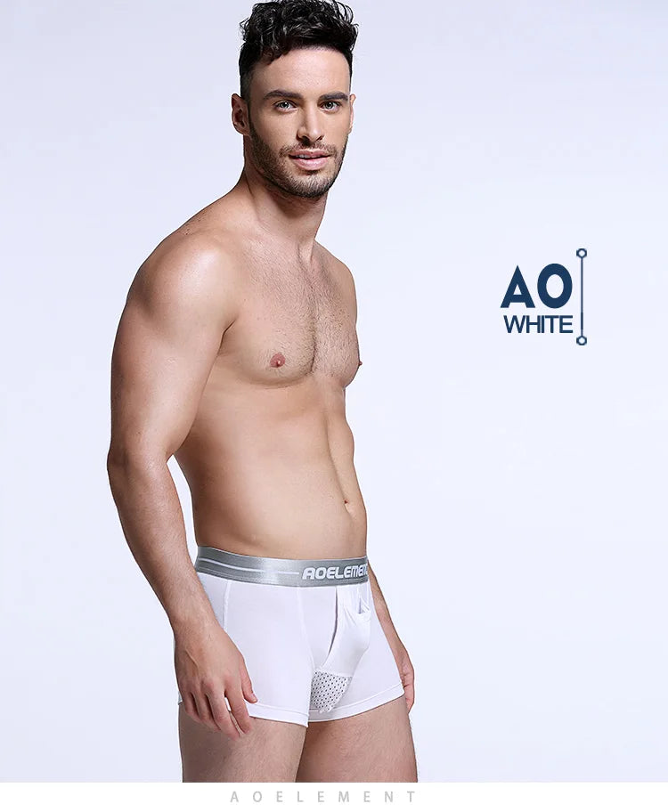 Bullet separate underwear Men's ventilated summer dry underpants Ice silk bag ice healthy boxers