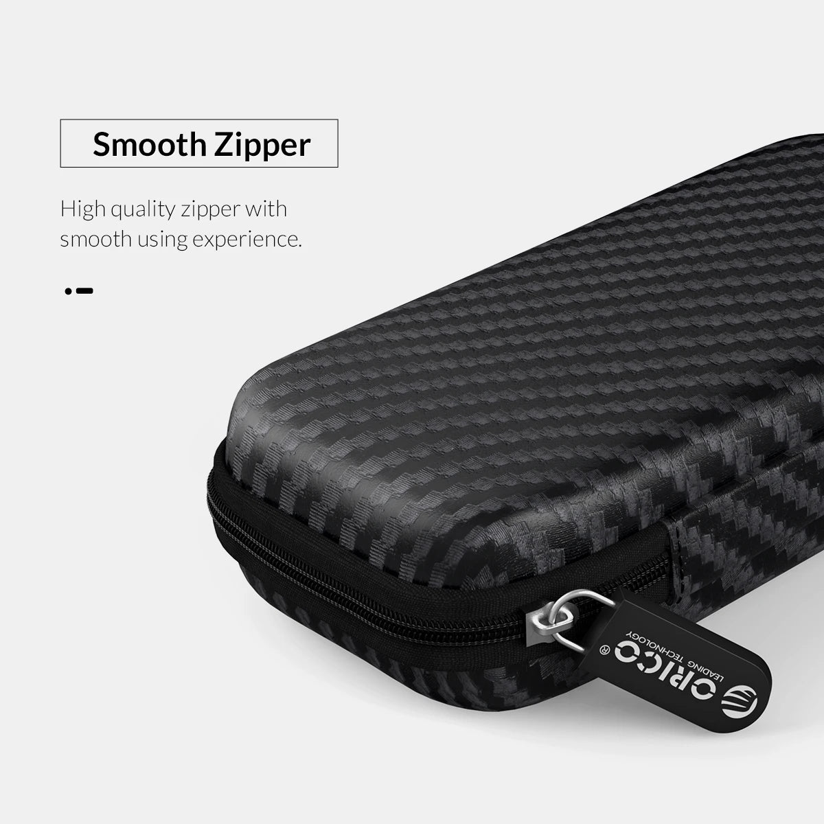 ORICO Eva Zipper Bag Mobile Phone Charger Protection Bag Hard Disk for External M.2 Hard Drive/Earphone/Data Line HDD Case Black