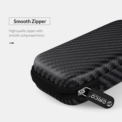 ORICO Eva Zipper Bag Mobile Phone Charger Protection Bag Hard Disk for External M.2 Hard Drive/Earphone/Data Line HDD Case Black