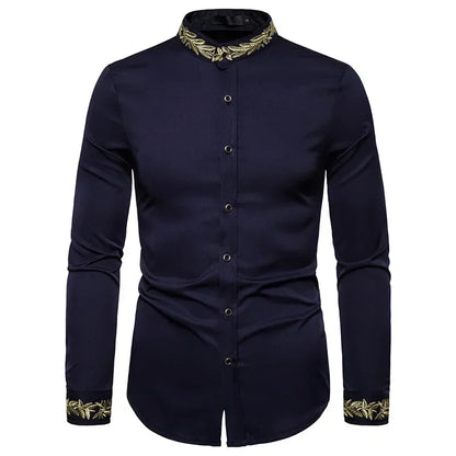 2026 Men's Summer Casual Long Sleeve Shirts Slim Fit Turn Down Collar Shirts Formal Office Business Shirts for Men Tops Big Size