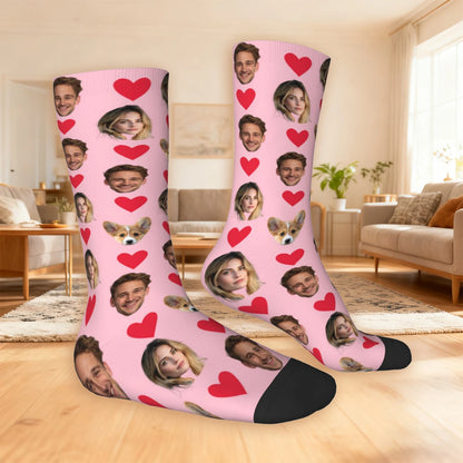 Customized socks for men and women Face-themed funny expression socks Personalized photo-customized socks Birthday gifts