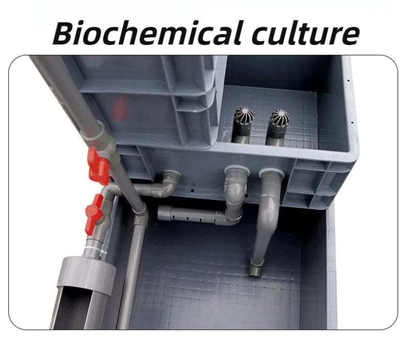 Oxygenate Turtle Terrariums Fliter Cultivation Turnover Box Multifunctional Large Space Fliter Box Turtle Fish Ecological Tank