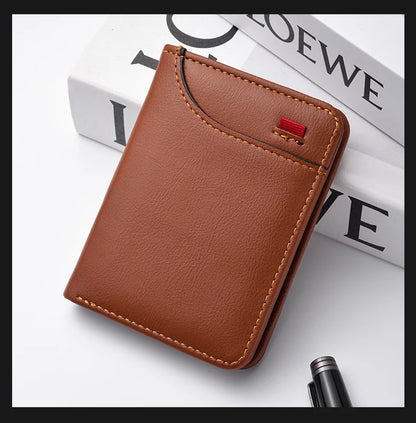 Men's Wallet Vertical Multi Card Small Wallet Driver's License Youth Mini Student Change Bag Card Bag