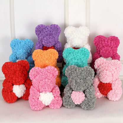 PE foaming Artificial Flowers Home vase table Wedding ornaments DIY gift Scrapbook Bubble Bear Valentine's Day Arch wreath Decor