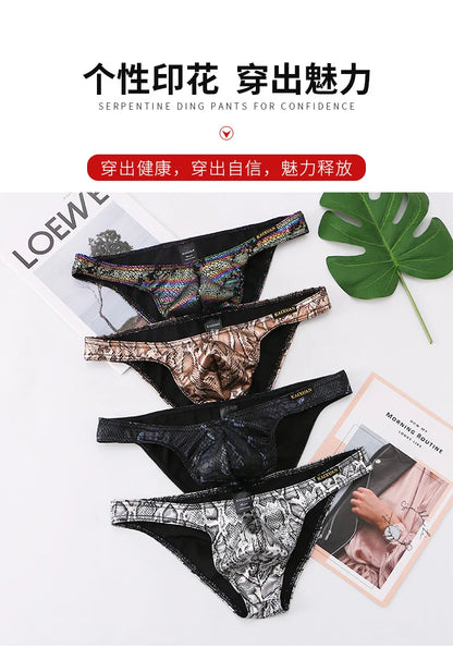 Foreign trade low-rise men's briefs men's underwear triangle printed underwear cross-border underwear wholesale KX020-SJ