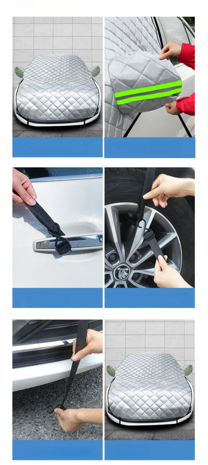5-Layer Car Cover Hail Snow Shade Awning From Protective Dust Waterproof Exterior Protect Anti UV Outdoor Protector Covers
