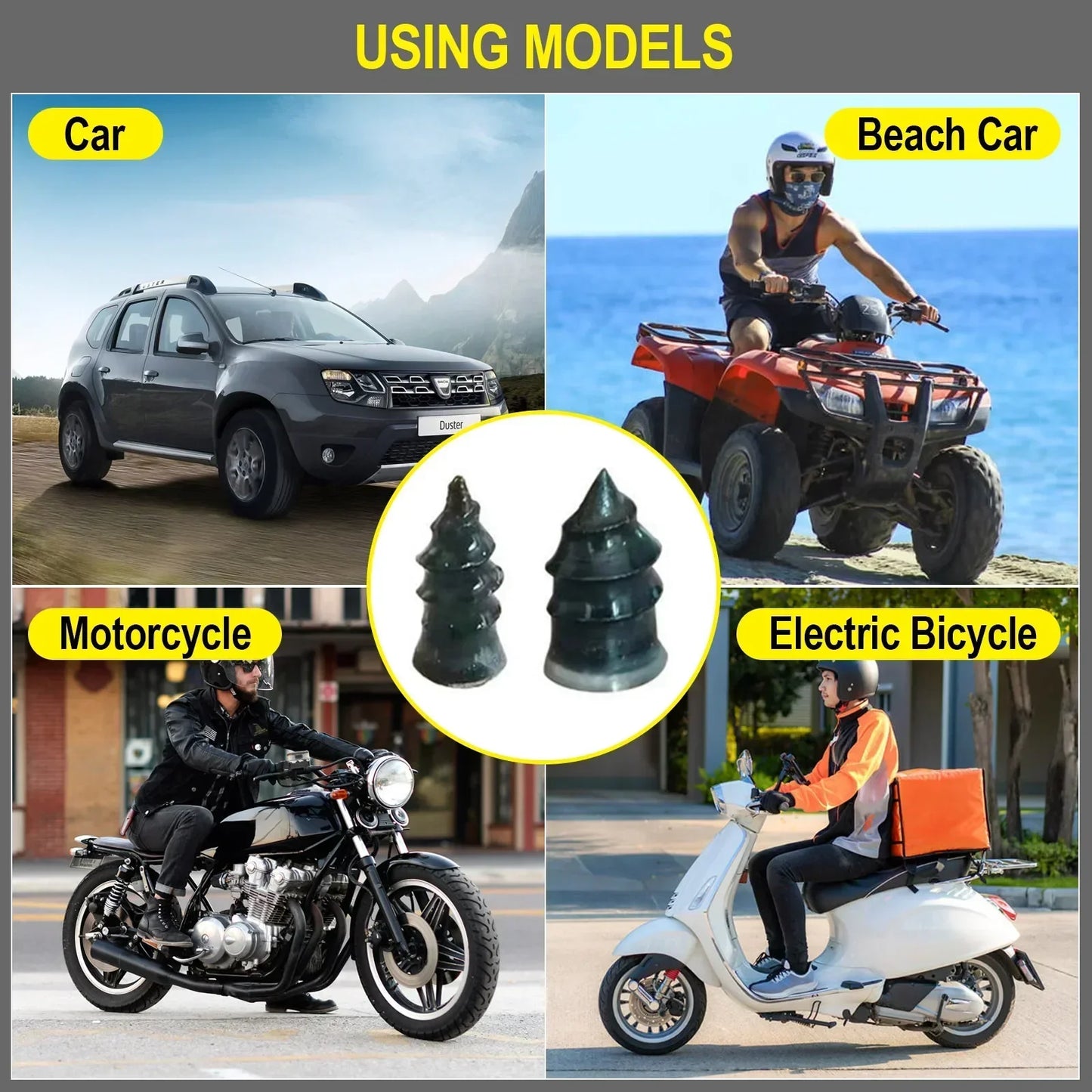 Car Tire Repair Nail Vacuum Tyre Screw Rubber Patch Car Wheel Universal Puncture Repair Kit Car Motorcycle Tubeless Nails Tool