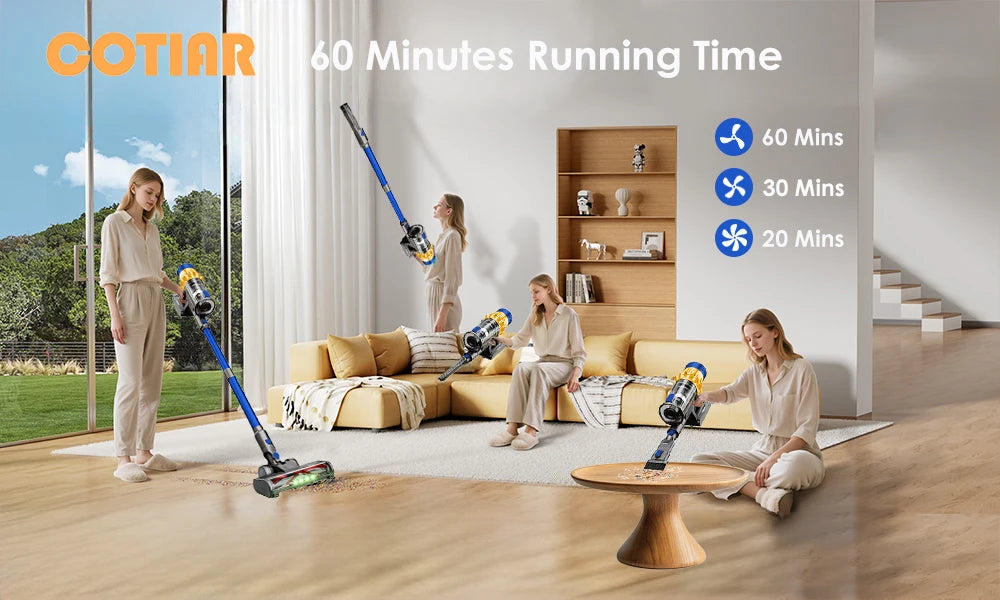 COTIAR V22 650W 55000PA Suction Power Cordless Vacuum Cleaner Handheld Home Appliance Portable Vacuum Cleaner Removable Battery
