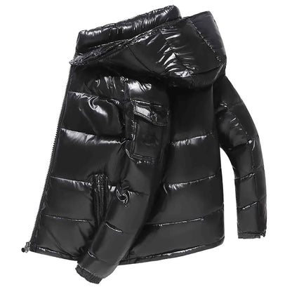 Fashion Shiny Stand Up Waterproof Hombre Buffer Bubble Thick Jackets Coat Casual Male Parkas Quilted Padded Shiny Parkas Men