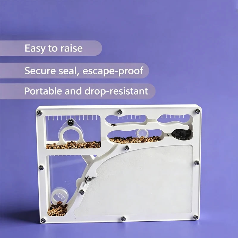 Acrylic DIY Large Ant Farm with Feeding Area Big Ants House Ant Nest Villa Insect Habitat Pet Anthill Ecological Workshop