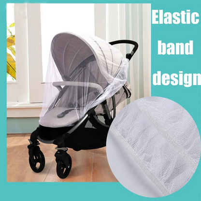 Portable Mini Crib Mosquito Net with Elastic Edge Fine Mesh Washable Bug Net Cover for Stroller And Bassinet