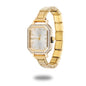 Fashion High Quality Men Women's Stainless Steel Square Round Shiny Zircon Watch Bracelet For Friend Birthday DIY Jewelry Gift