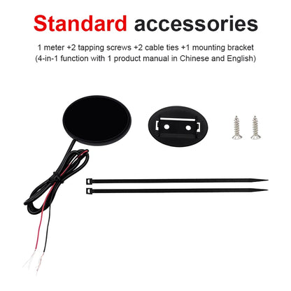 New Model Fashion Multi-functional  4-in-1 Motorcycle Touch Screen Voltmeter TIME TEMPERATURE With RGB