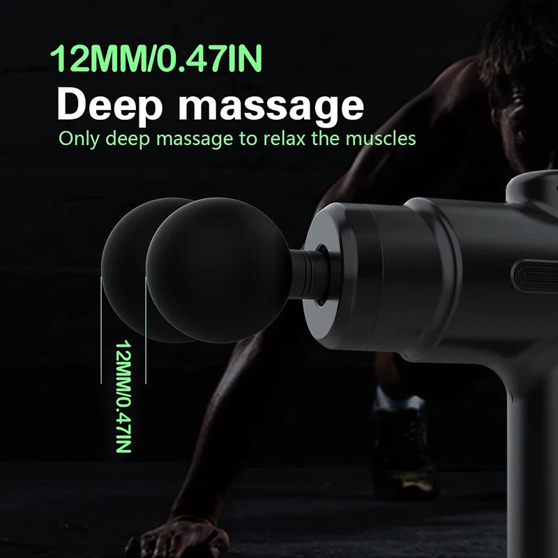 Electric Deep Tissue Massage Gun with 8 Interchangeable Heads for Arms Back Legs & Full Body, Portable Device for Sport