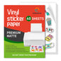 ESHANG A4/Letter High Matte Printable Vinyl Sticker Paper for Inkjet Printer Self-Adhesive Sheets Dries Quickly