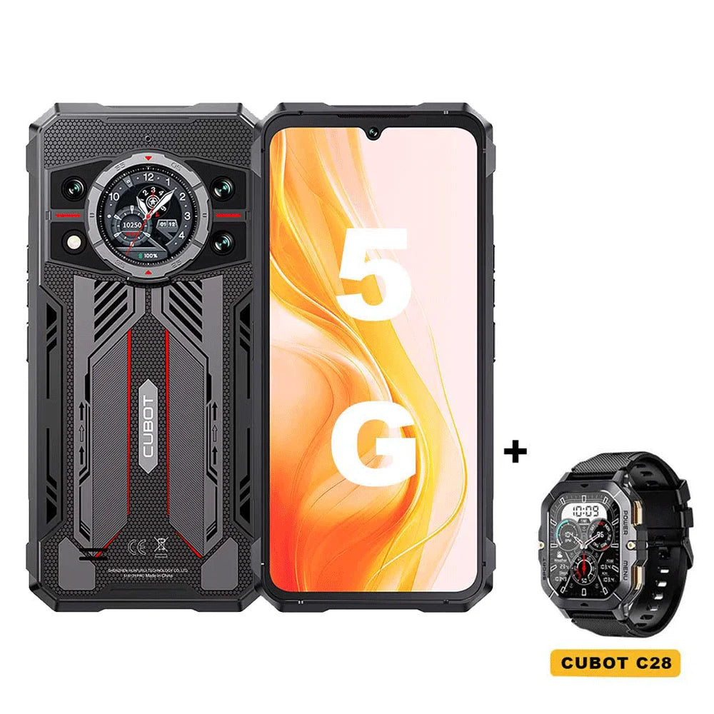 Cubot Rugged Smartphone 5G King Kong 11, Android 15, Up to 32GB RAM+256GB ROM, 108MP Camera, 10200mAh, Dual Screen, MTK7025, 6nm