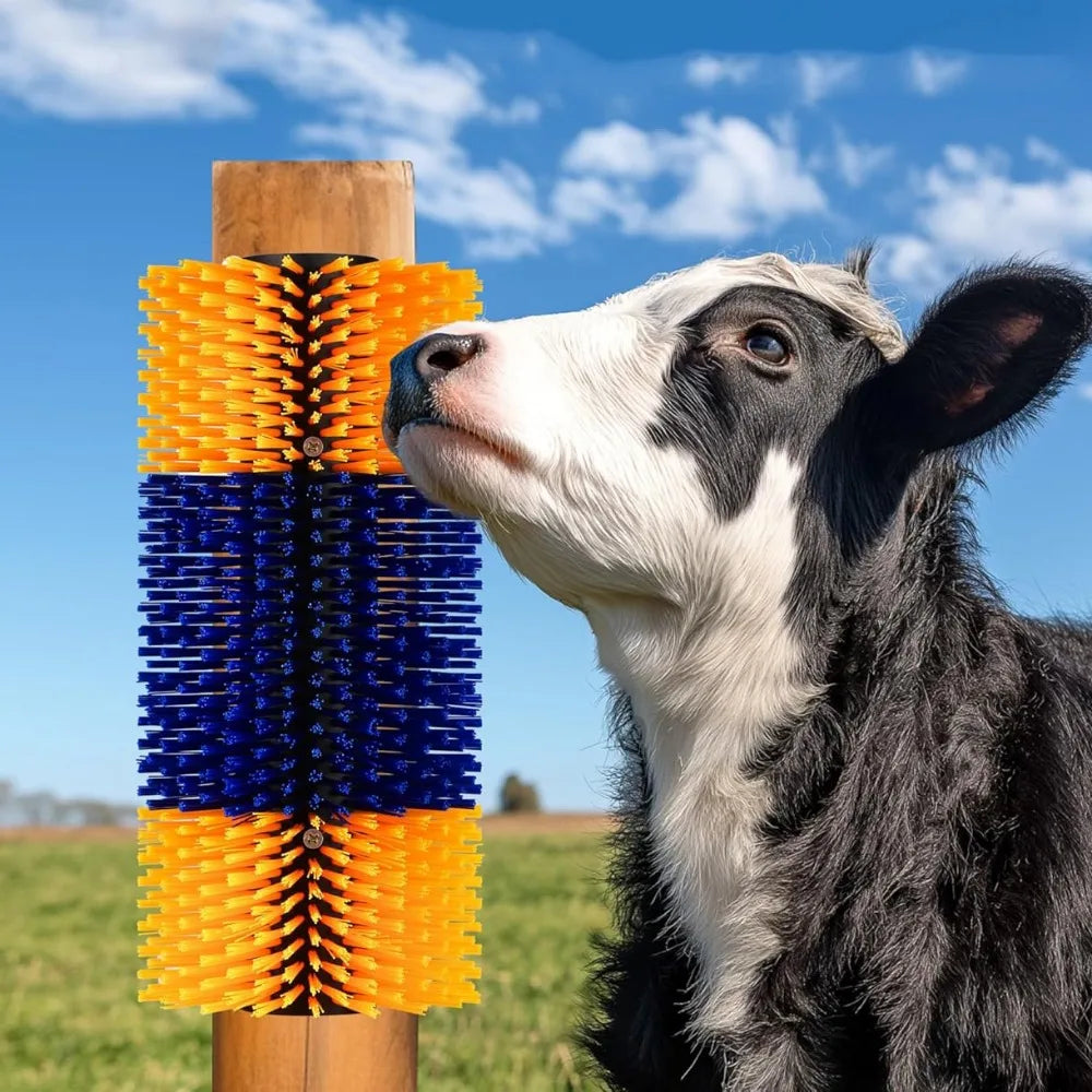 Horse Brush, Livestock Scratching Brush, Goat Brush, Goat Scratching Post, Livestock Scratcher for Horses, Cows, Goats & Pigs Promotes Cleanliness & Skin Health