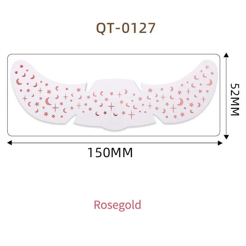 1pc Hot Stamping Freckles Makeup Sticker Metallic Radiation Golden Silver  Fake Freckles Temporary Tattoo Stickers Face Makeup