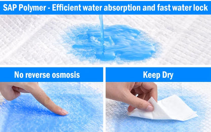 20-100Pcs Disposable Changing Pad High Absorbent Diaper Changing Pads Waterproof Leak Proof Baby Disposable Underpads for Baby