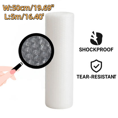 50cm x 5m Industrial Wide Bubble Wrap Roll Extra Large Heavy-Duty Protection for Furniture Electronics Bulk Warehouse Packing