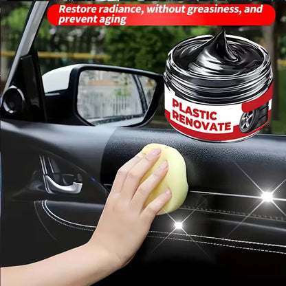 Car Interior Scratch Repair Paste Tire Shine Restoration of Black Interior and Dashboard Plastic Surfaces