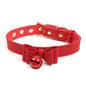 6 Colors Sexy PU Leather Bowknot Necklace Collar With Bell Bdsm Cosplay Slave For Women Bondage Gothic Choker Exotic Accessories