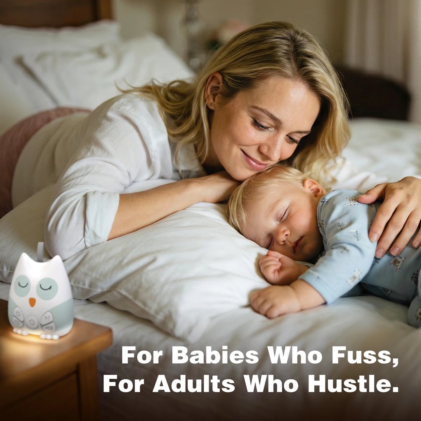 Portable Baby White Noise Machine with Night Light Soothing Sounds Timer Rechargeable Sleep Helper for Kids Adults Easter Gifts