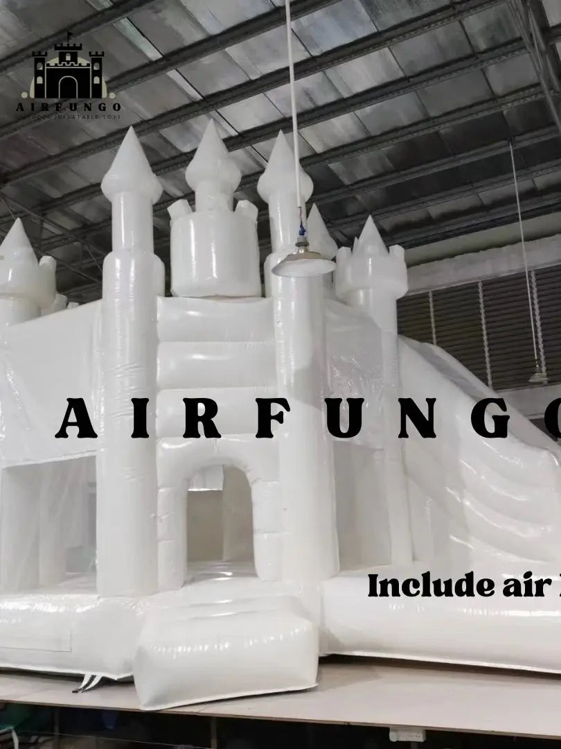 Customization White Bounce House Inflatable Bouncing House Bouncy Castle Combo With Slide And Ball Pit For Kids Birthday/Event