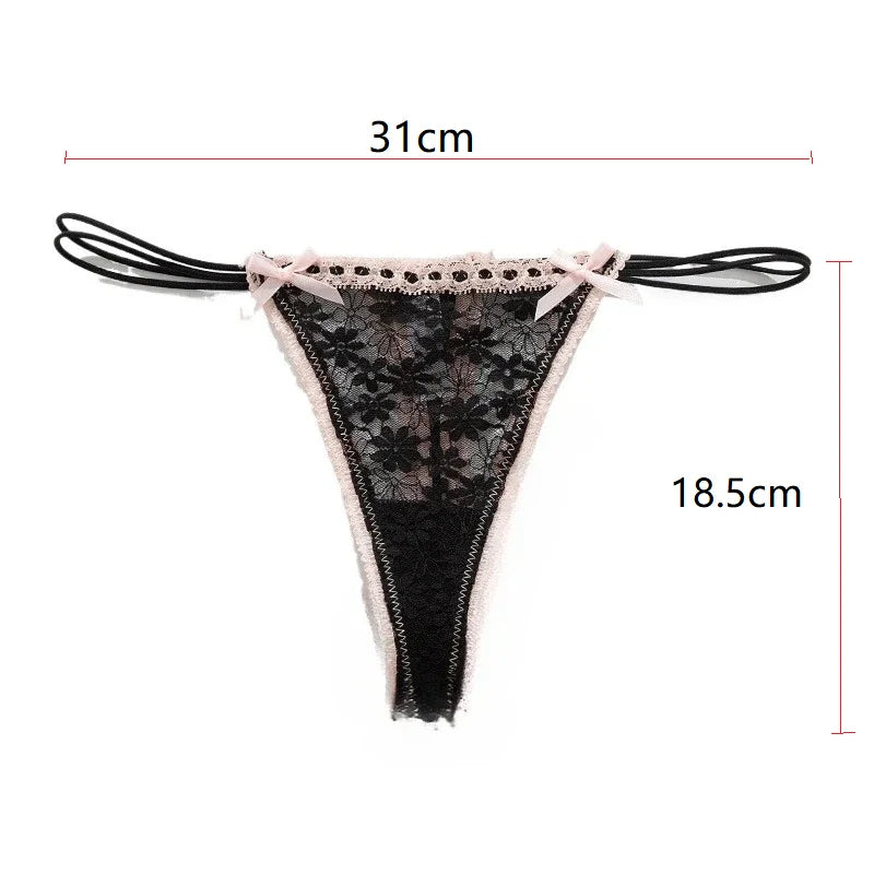 Lace Bow Panties sexy female lingerie Daily Wear Home Wear Solid underwear women Low Waist Panties Breathable трусы женские