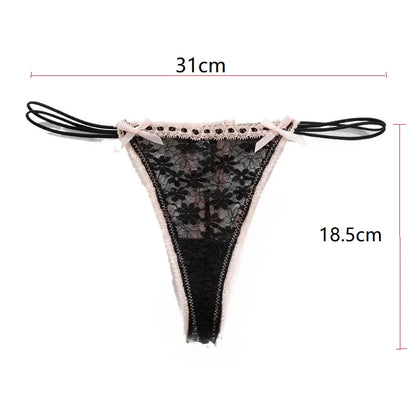 Lace Bow Panties sexy female lingerie Daily Wear Home Wear Solid underwear women Low Waist Panties Breathable трусы женские