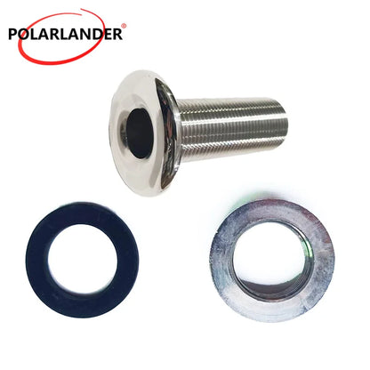 Marine Thru Hull Water Drain Boat Hardware Fitting Accessories 3/4" Hose Barb Silver 1 Pc Water Outlet Stainless Steel 26.5mm