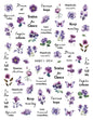 3d Nail Art Decals Spring Booming Violets Lavenders Purple Blue Pink Flowers Butterflys Stickers Decoration For Nail Tips Beauty