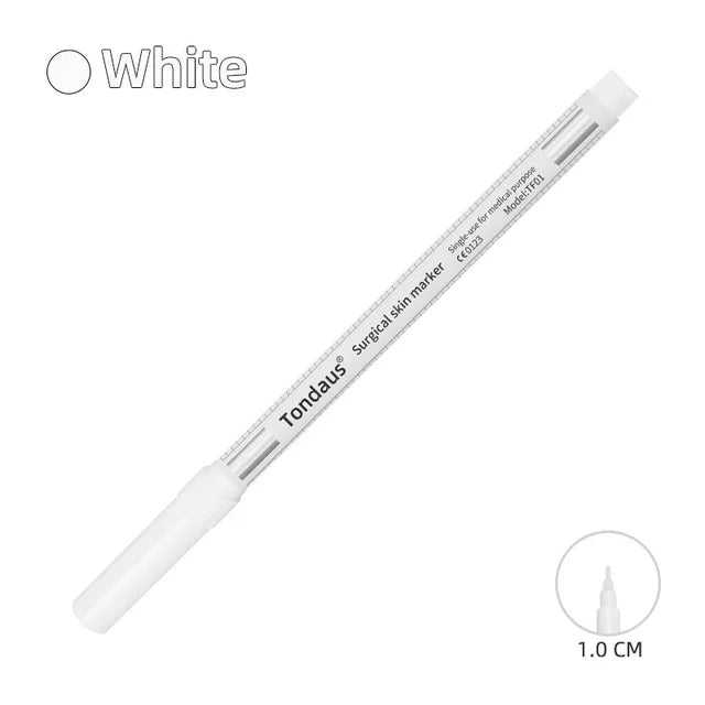 1pc Professional Surgical Sterile Skin Marker Pen Microblading Tattoo Eyebrow Lip Skin Marker Pen Measuring Ruler Set Tool