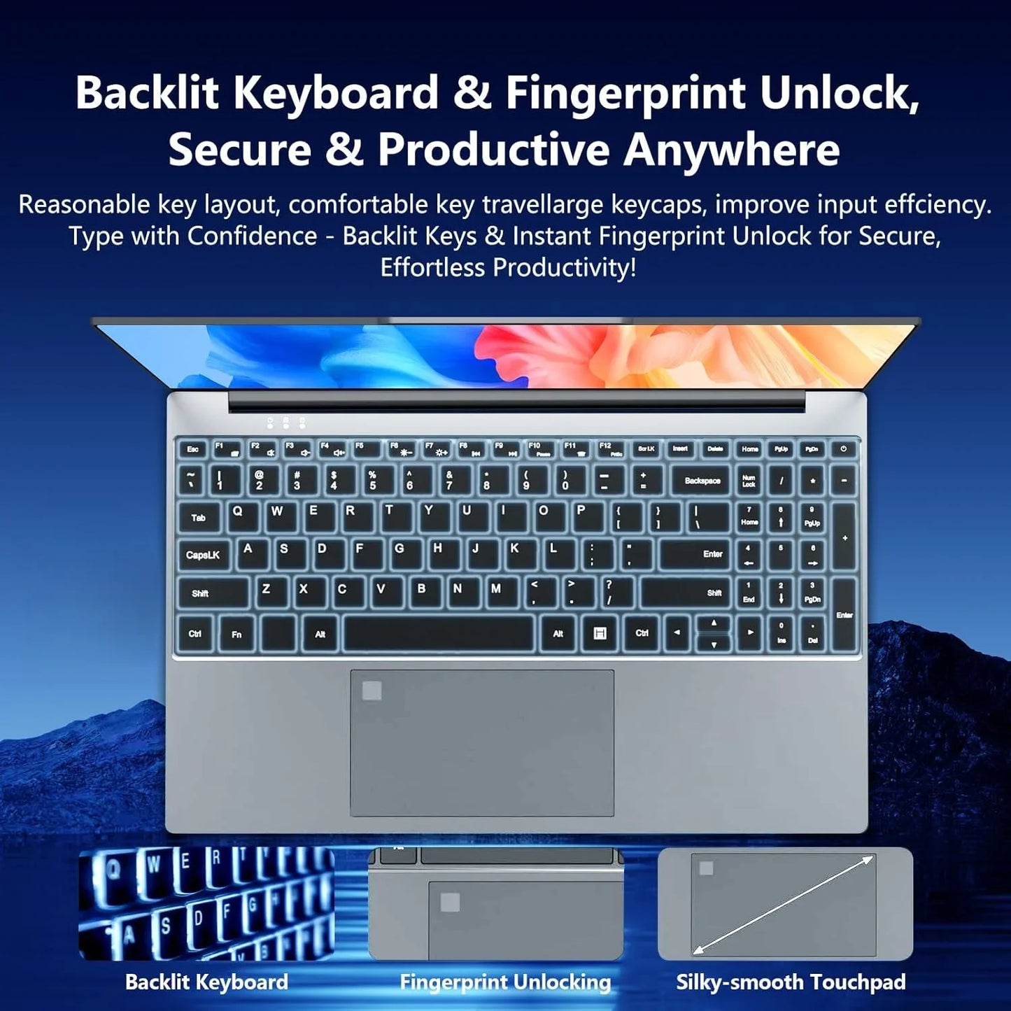 2026 New laptop 15.6 Inch Windows 11 Intel Core i9 9900 16GB RAM 1TB 2TB SSD Fingerprint Unlock Study Office Pc Gaming Laptops