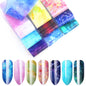 16Pc Holographic Nail Foil Set Starry Transfer 20*4cm Sticker Laser Flowers Leopard Mix Design Decal DIY Nail Art Decoration