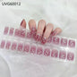 16/20/22Tips Semi-Cured Gel Nail Wraps Full Cover Manicure DIY Waterproof Long Lasting Gel Nail Stickers set for UV Lamp Need