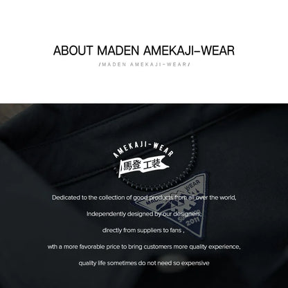 Maden Retro Denim Wash Baggy Men's Jeans Wide Leg Tapered Pants Fashion Casual Streetwear Jean Straight Elastic Men Trousers