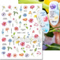 3d Nails Art Decals Spring Fruits Pink Full Tips Peony Magnolia Flowers Adhesive Sliders Stickers Decoration For Nails Manicure